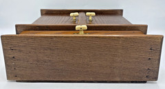 Antique french 1930’s wood smoker cabinet with pipes Art Deco
