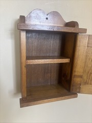 Rustic Solid Wood Hanging Medicine Spice Cabinet Primitive Custom Made Vintage