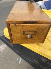 Library Bureau Solemakers Card Catalogue One Draw Wood Brass Vintage