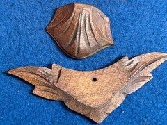 Antique Lot of 4 Wood Apothecary Cabinet Handles Drawer Pulls