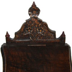 Carved Wood French Country French 16.5″ Tall Salt Box, Cabinet after 18c Style