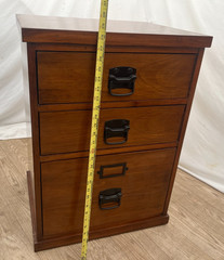 Vintage File Cabinet Mission Arts and Crafts style Three Drawers One Legal sz 1A