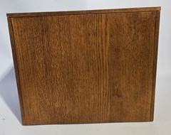 VTG Oak 3 Drawer Library/Home Desk Letter File Cabinet Arts & Craft Style
