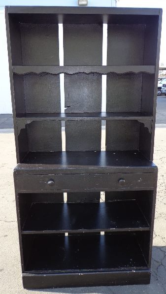 Cabinet Hutch Shabby Chic County French Provincial Armoire Display Case Chalk