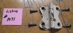 VINTAGE HOOSIER CABINET HINGE FOR LARGE DOORS UPPER & LOWER PAIR LISTING #1071
