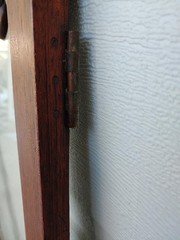 PAIR WHIMSICAL EARLY COUNTRY VICTORIAN WALNUT WAVY CHINA CABINET DOORS, 22 X 58.