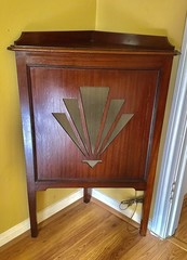 Antique Shipley & Saltaire Mahogany Corner Speaker- works perfectly