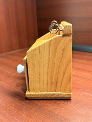 Antique Wooden 2 Drawer Recipe Card Holder, Decorative Cabinet Key Holder