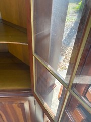 Vintage Pair of Cherry Hinkle Harris Corner Cupboards