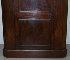 ORIGINAL GEORGE III CIRCA 1760 SOLID MAHOGANY CORNER CUPBOARD LARGE BOOKCASE
