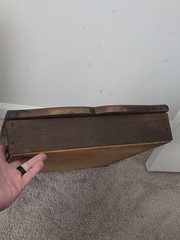 Vintage pipe wall cabinet. Wood And Glass.Sherlock Holmes.16 Slots. Very Nice.