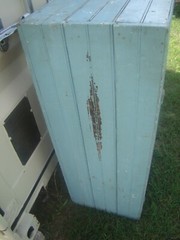 Primitive Handmade Hanging Cupboard 43″ Cabinet Single Door w/ Shelfs GR8 Patina