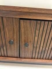 Mid Century Modern Rolling Bar Cart Cabinet Server Expanding Shelf Storage