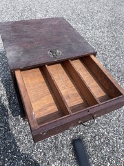 Antique Wooden Tabletop Cabinet Drawer Jewelry Collector Apothecary Victorian