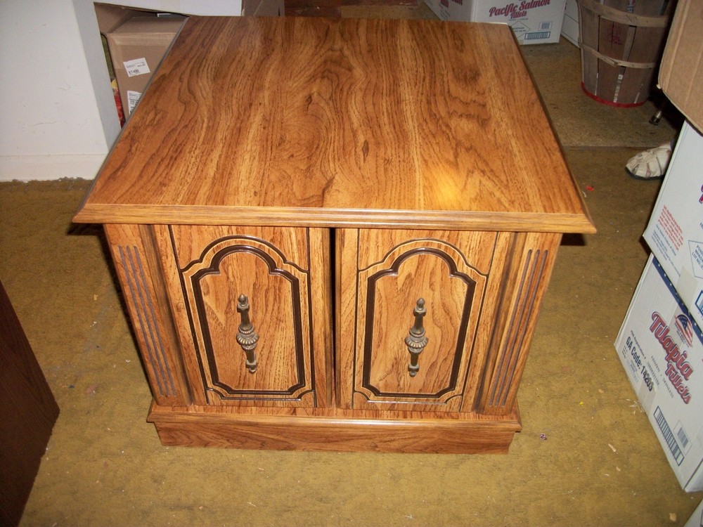 WOOD END TABLES SET OF 2
