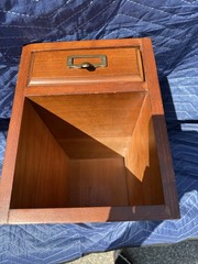 Wood Card Catalog File Drawer Desktop Organizer