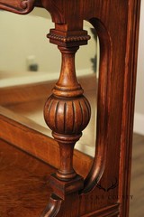 Antique Victorian Oak Corner China Cabinet