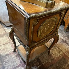 French Original King wood gilded bronze figures Luis phillipe cabinet Circa 1880