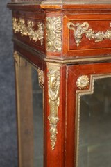 Francois Linke French Louis XV Style Bronze Mounted Narrow Vitrine C. 1915