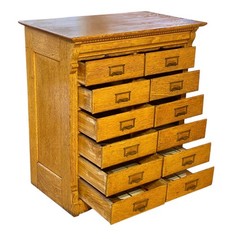 Antique Oak 12 Drawer File Cabinet – Rockwell & Rupel of Chicago