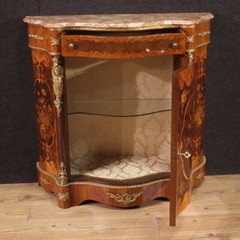 Inlaid sideboard antique style Napoleon III furniture marble top 20th century
