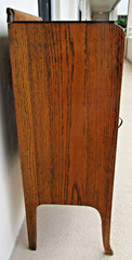 Antique Sheet Music Tiger Oak Cabinet, Record Cabinet, Side Table