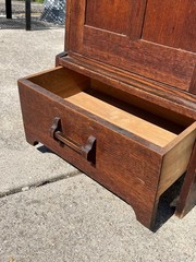 Original Antique Arts & Crafts Mission Quartersawn Oak Gentlemen’s Bar Cabinet