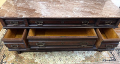 American Antique Eastlake Dresser | 7 Drawer Vanity with Carved Mirror