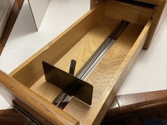 One Drawer Oak File Card Drawer w/ Brass handle Library Ref 4×6