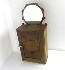 Apothecary Bathroom Medicine Kitchen Cabinet Art deco Hand carved Wood Gorgeous