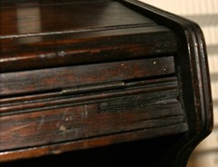 Antique Arts & Crafts Wooden Wall Hanging Cabinet Cupboard + Hooks & Storage Box