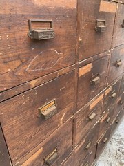 Antique The Tubs MFG Company Ludington, MI Oak Cabinet