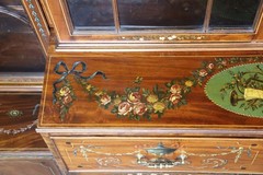 Rare Mahogany Adams Paint Decorated Edwards and Roberts Monumental Breakfront