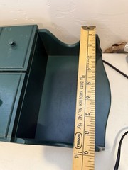Vintage Primitive Wooden Spice Cabinet Cabby Wall-mount Decor Green