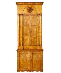 IMPRESSIVE 19TH CENTURY SWEDISH BIRCH ARCHITECTURAL CABINET