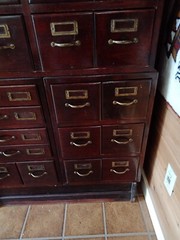 Antique Oak 24-Drawer Cabinet by Hamilton, Circa 1900
