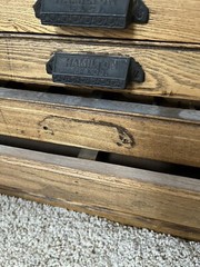 HAMILTON MFG CO PRINTERS CABINET TYPE CASE FLAT FILE APOTHECARY 12 DRAWER
