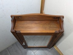 Vintage Rustic Country Wood Wall Medicine Apothecary Cabinet Shelf Mirror Door