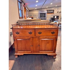 Sprague & Carleton Solid Rock Maple Dry Sink – Rare 1950s Keene, NH Cabinet