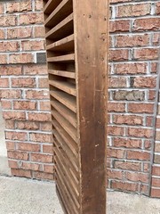 Vintage 55.5” Mail Letter Sorting Cubby Office Printers Wood Cabinet