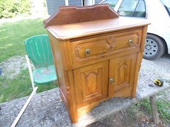 Antique 1880’s butternut? Commode small Dresser cabinet “29 W, H 34″ D 16”