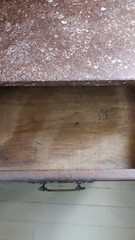 19th Century Marble Top Possum Belly Copper Lined Bins Kitchen Bakers Cabinet