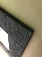 VTG Embossed Florette Metal Roofing Panel 33″ x 40″ Rust Mirror Old 1062-23B