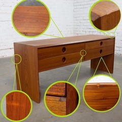 Vintage Scandinavian Modern Teak Low Chest or Bench Style of Kai Kristiansen