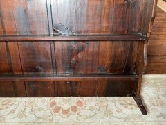 Antique English Oak Welsh Dresser Cupboard Storage Cabinet