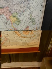 Vintage Cram Pull Down School Maps Set of 8 Wall Rack Mid Century Classroom Deco