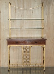 STUNNING AMERICAN MID CENTURY MODERN CIRCA 1960’S MAHOGANY & BRASS DRY BAR