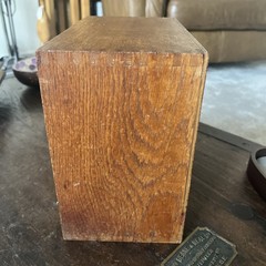 Small Vintage Wooden Filing Rack / Cabinet/ Letter – A5. MCM, Dovetailed Joints