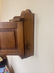 Rustic Solid Wood Hanging Medicine Spice Cabinet Primitive Custom Made Vintage