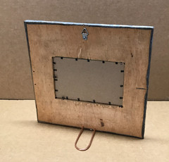 VTG 11″ Sq. Photo 4×6 Tin Ceiling Metal Shabby Mocha Picture Frame Old 634-26B